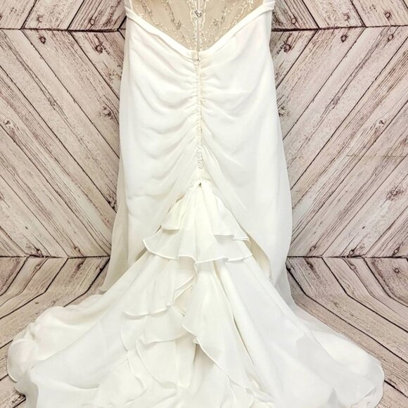 Wedding / Pageant Gown - Sweetheart neckline, beaded sheer illusions back. - Picture 3 of 8